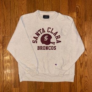 Santa Clara Broncos Football Champion Reverse Weave Vintage Crewneck Size Large